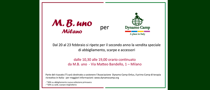 20 – 23 febbraio: MB Uno per Dynamo Camp